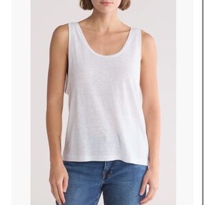 NEW Madewell Linen Blend Tank White Sz S